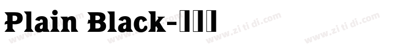 Plain Black字体转换 Plain Black字体转换